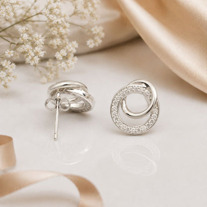 Double Circle Interlock Earrings
