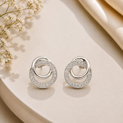 Double Circle Interlock Earrings