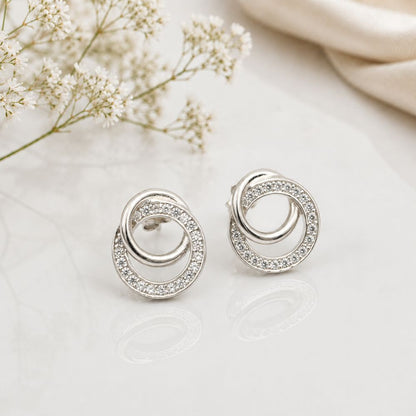 Double Circle Interlock Earrings