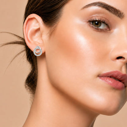 Double Circle Interlock Earrings