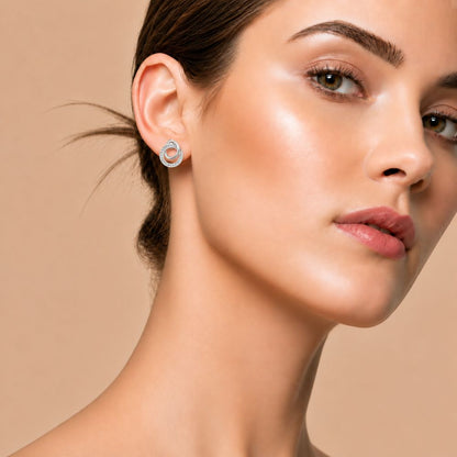 Double Circle Interlock Earrings