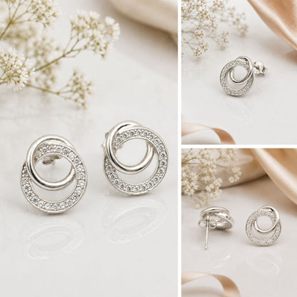 Double Circle Interlock Earrings