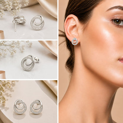 Double Circle Interlock Earrings