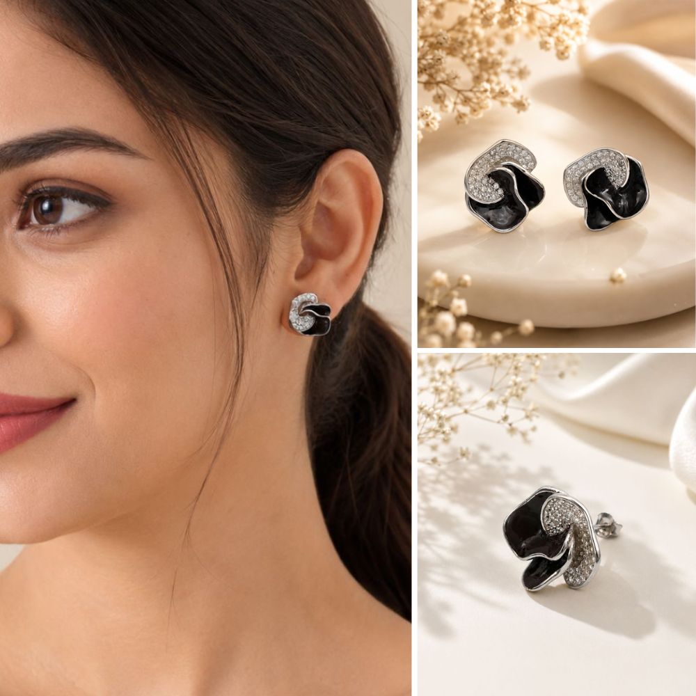 Midnight Bloom Studs