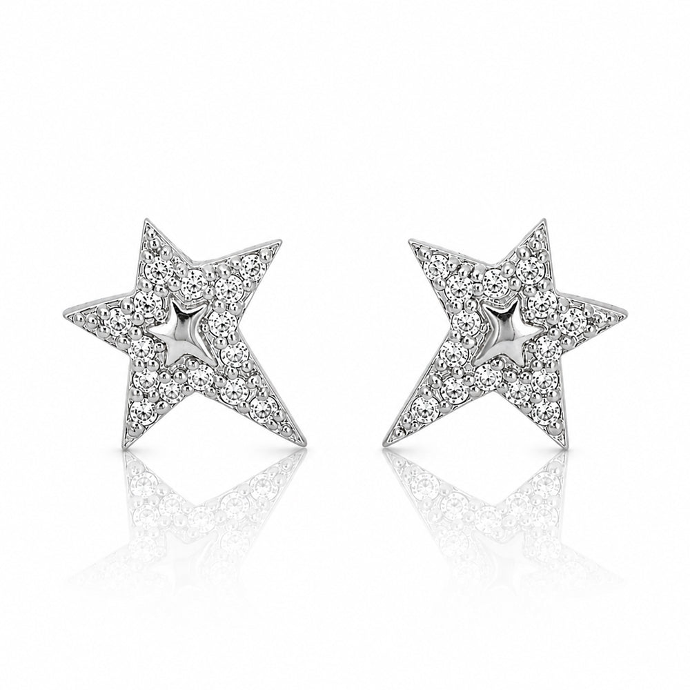 Star Design Shiny Crystal Daily Wear Earrings