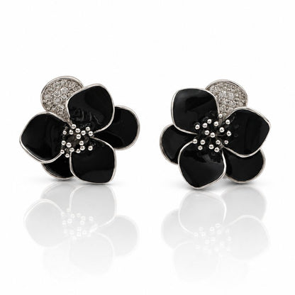 Black Petal Studs