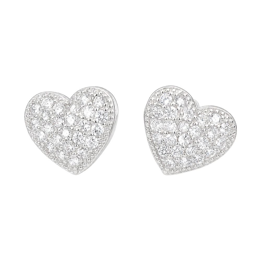Shimmering Stylish Heart Shaped Stud