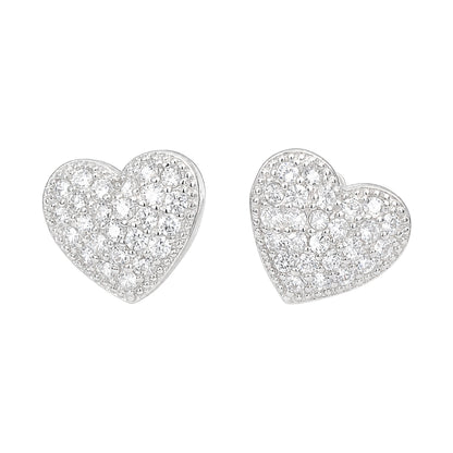 Shimmering Stylish Heart Shaped Stud