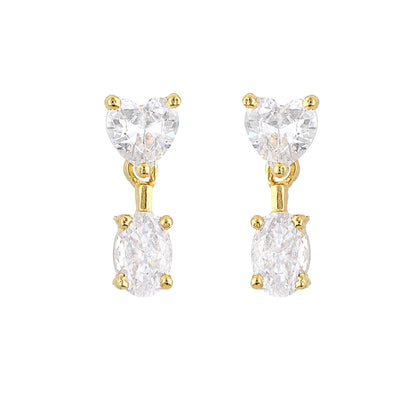 Eternal Heart Crystal Gold Drop