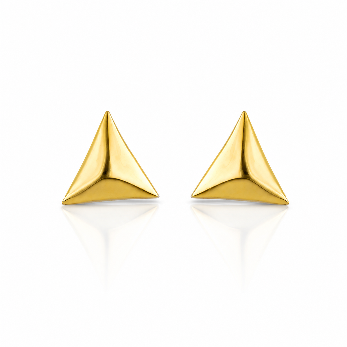 Simple Gold Triangle Studs