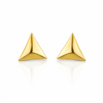 Simple Gold Triangle Studs