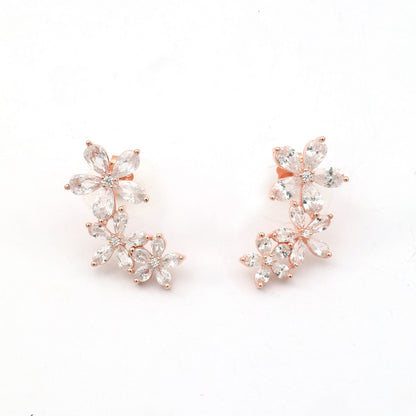 Maira Sterling Silver Floral Ear Climbers Earrings