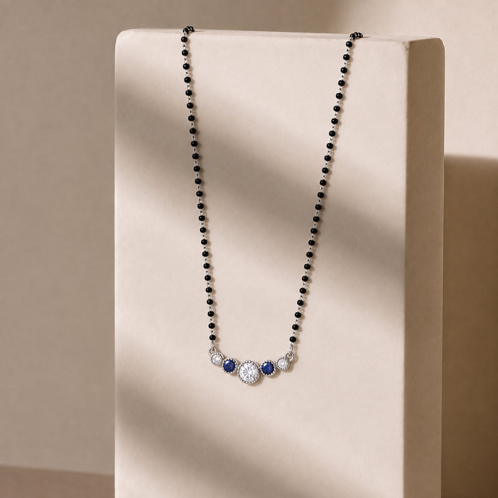 Royal Blue Crystal Grace Mangalsutra