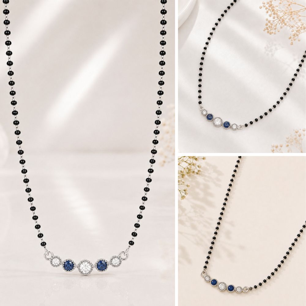 Royal Blue Crystal Grace Mangalsutra
