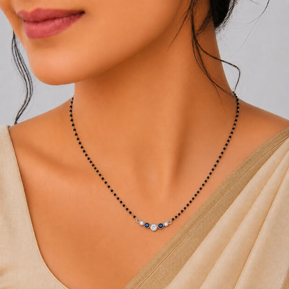 Royal Blue Crystal Grace Mangalsutra