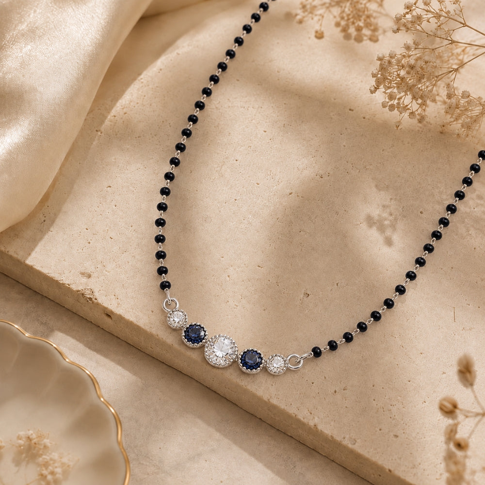 Royal Blue Crystal Grace Mangalsutra