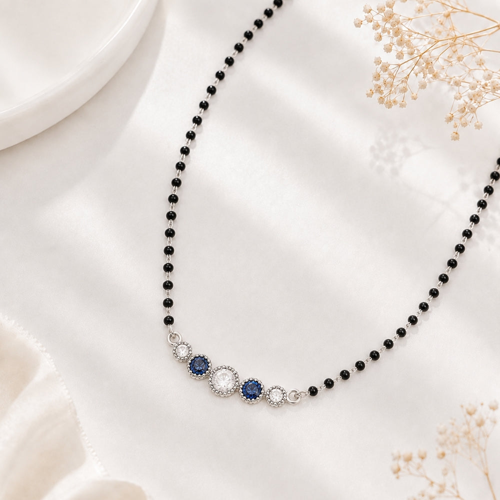 Royal Blue Crystal Grace Mangalsutra