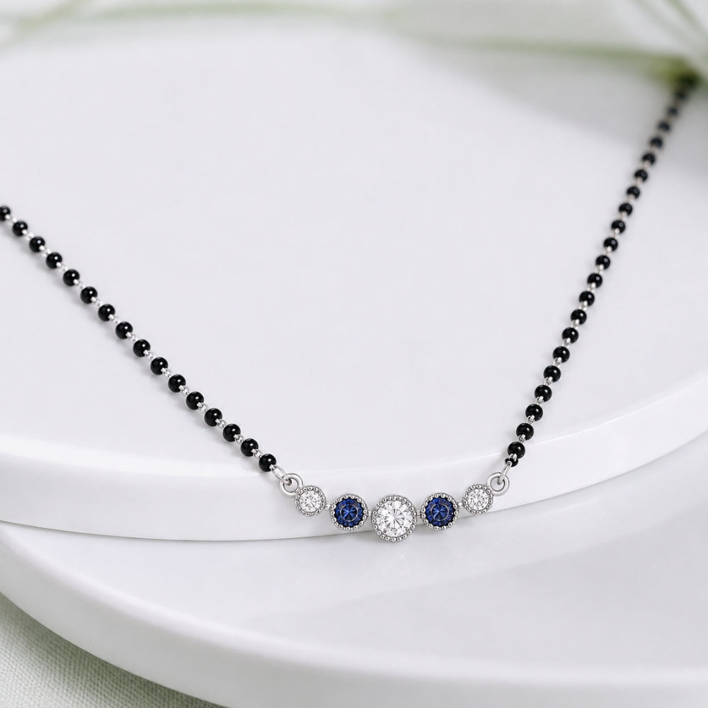 Royal Blue Crystal Grace Mangalsutra