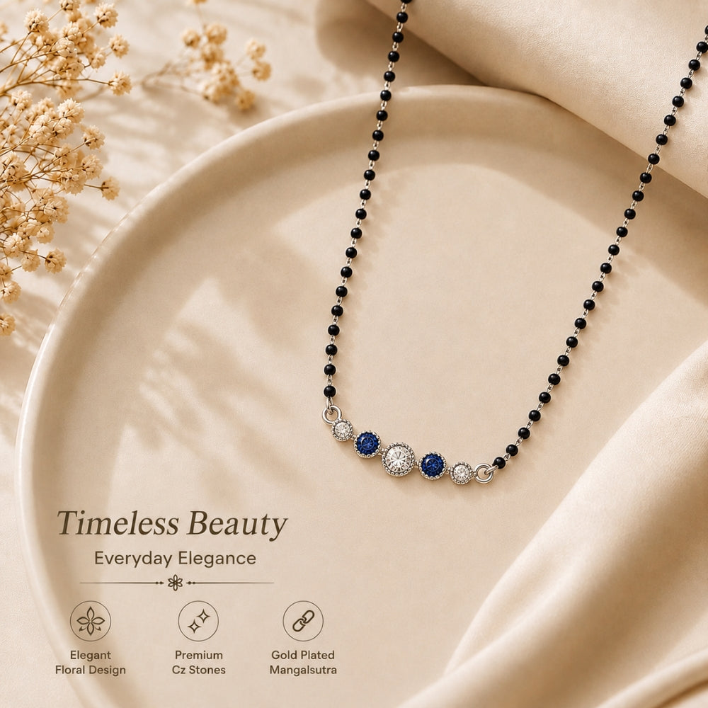 Royal Blue Crystal Grace Mangalsutra