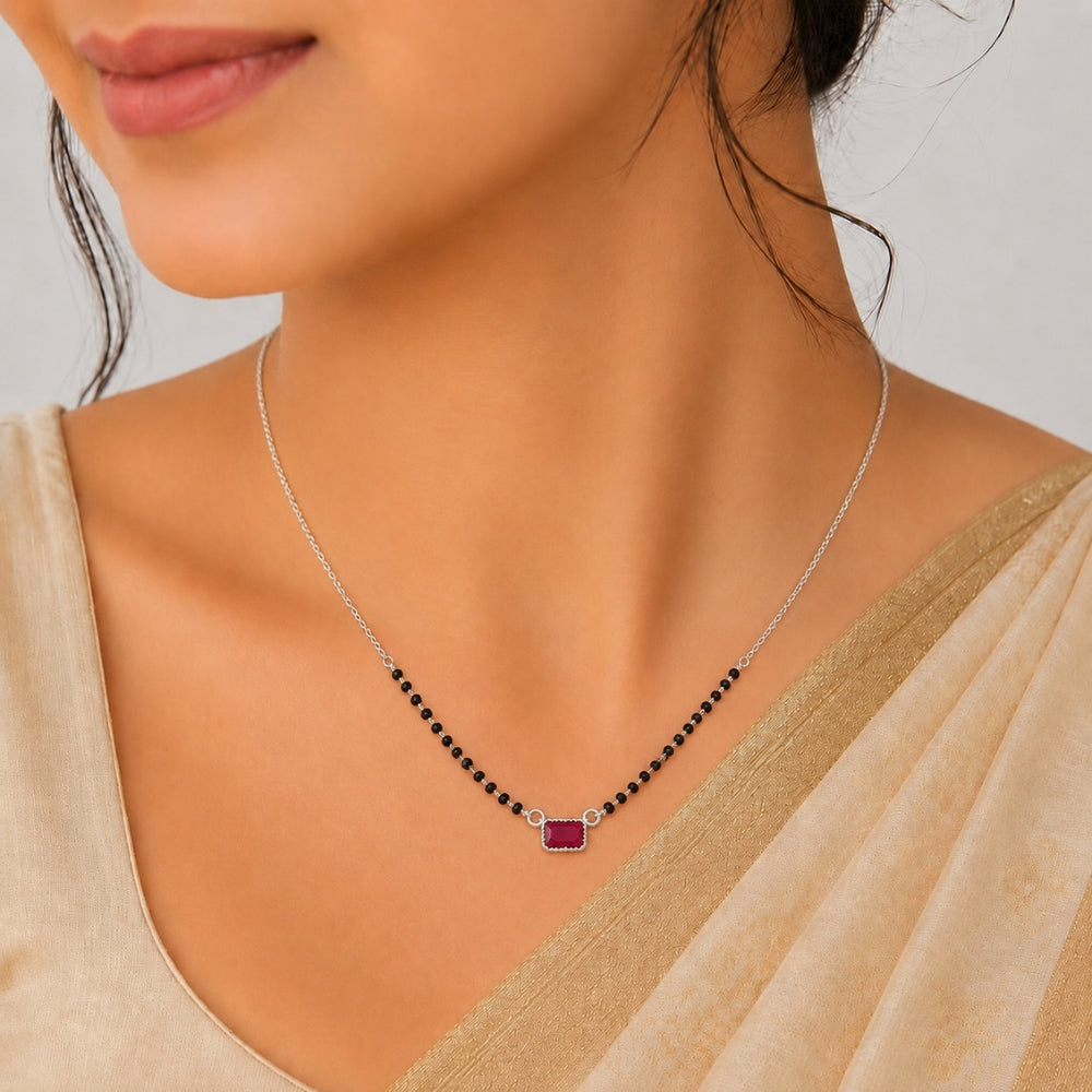 Ruby One stone Mnagalsutra