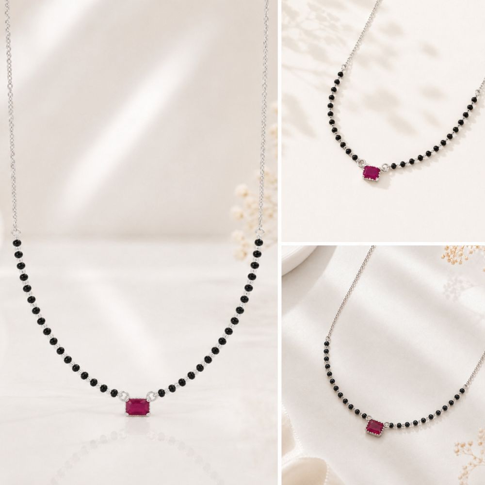 Ruby One stone Mnagalsutra
