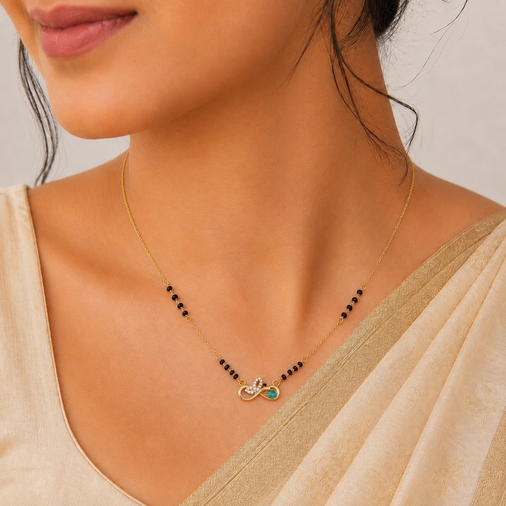 Emerald Eternity Infinity Mangalsutra