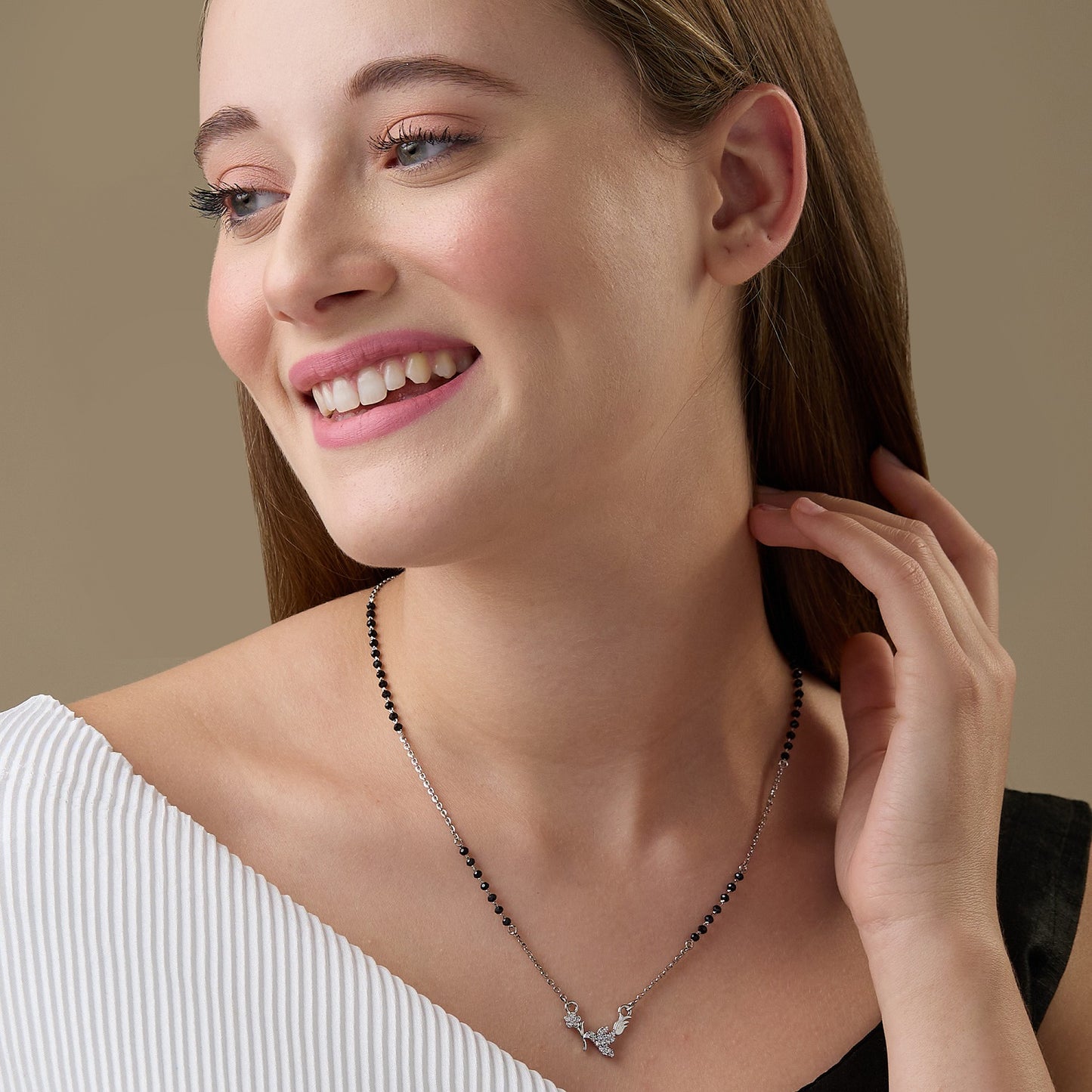 Maira Sterling Silver The Avian Bloom Mangalsutra