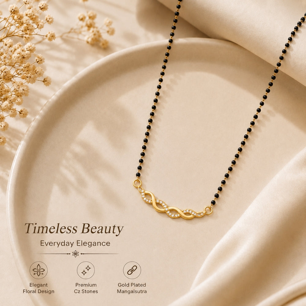 Double Infinity Diamond-Style Mangalsutra.