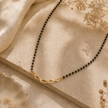 Double Infinity Diamond-Style Mangalsutra.