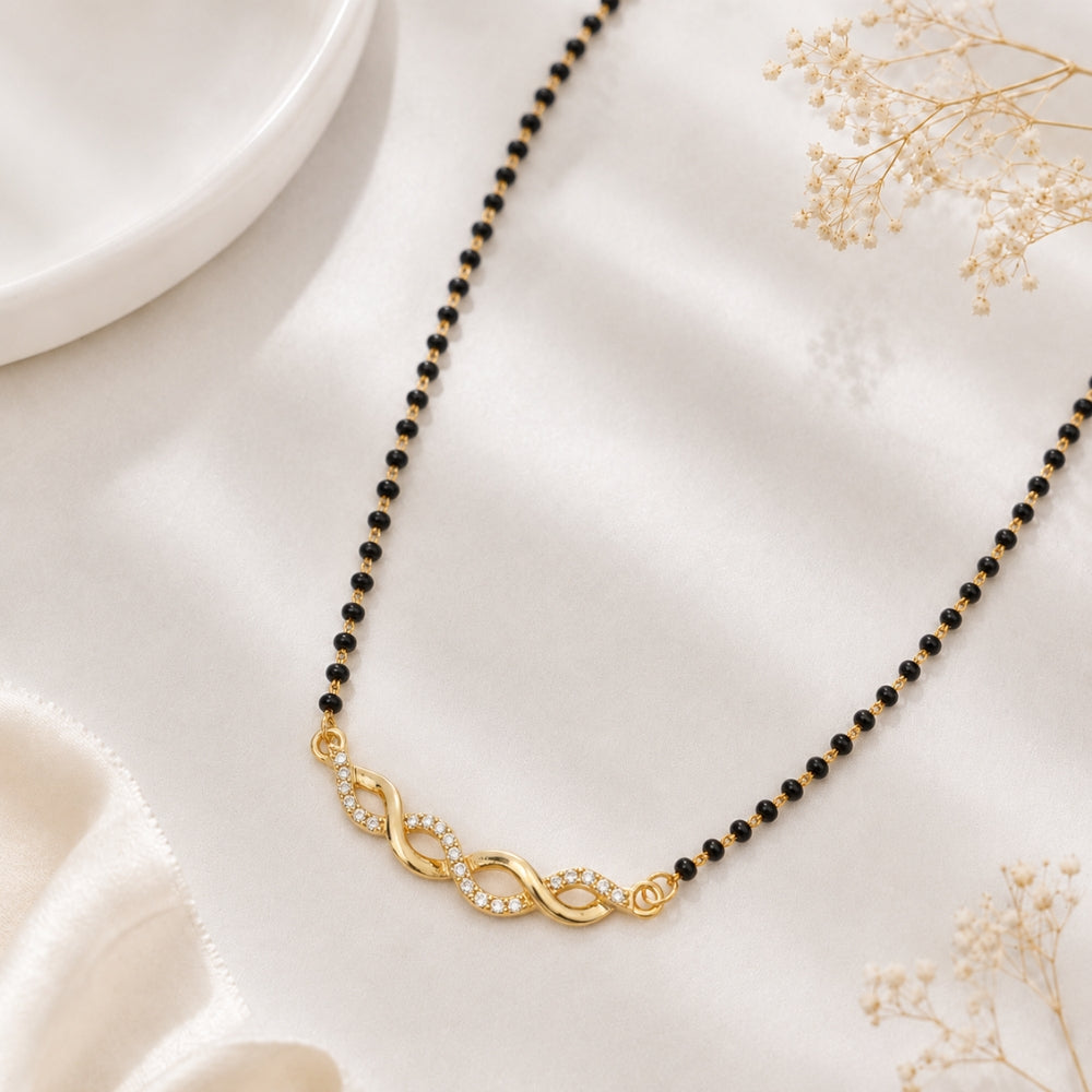 Double Infinity Diamond-Style Mangalsutra.