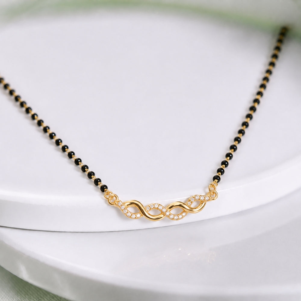 Double Infinity Diamond-Style Mangalsutra.