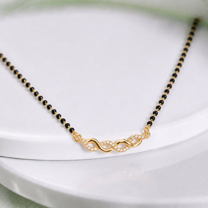 Double Infinity Diamond-Style Mangalsutra.