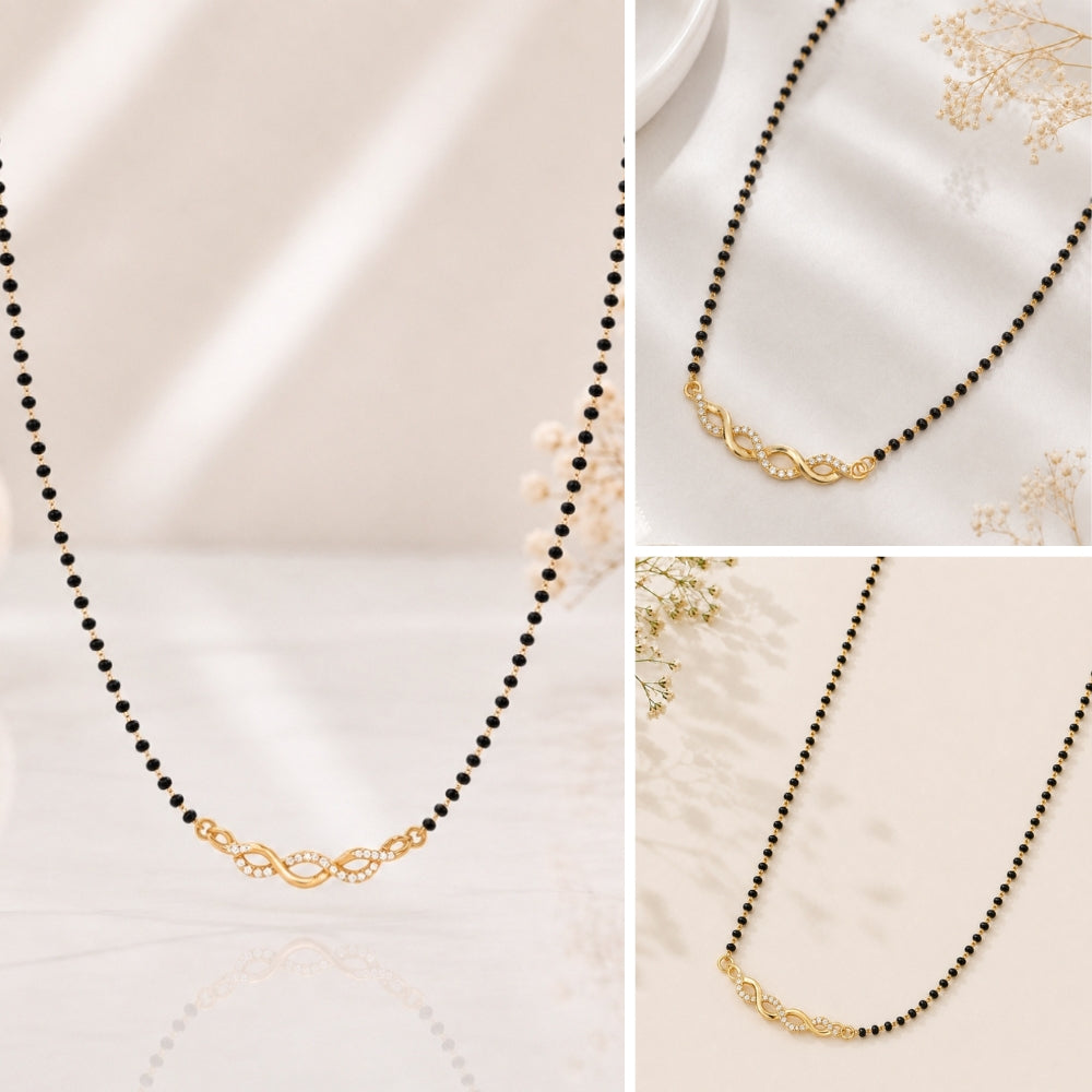 Double Infinity Diamond-Style Mangalsutra.