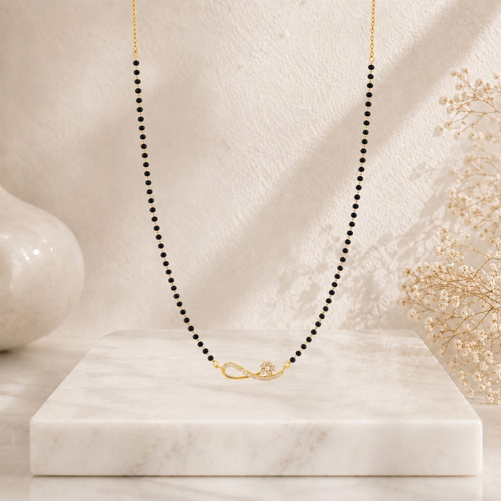 Golden Infinity Blossom Mangalsutra.