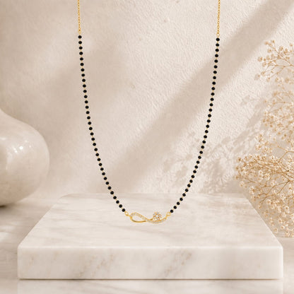 Golden Infinity Blossom Mangalsutra.