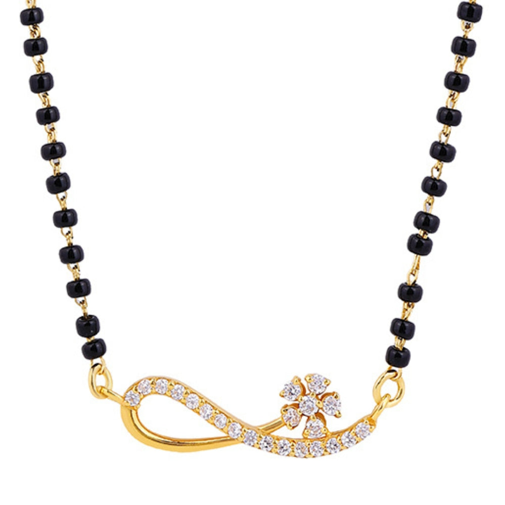 Golden Infinity Blossom Mangalsutra.