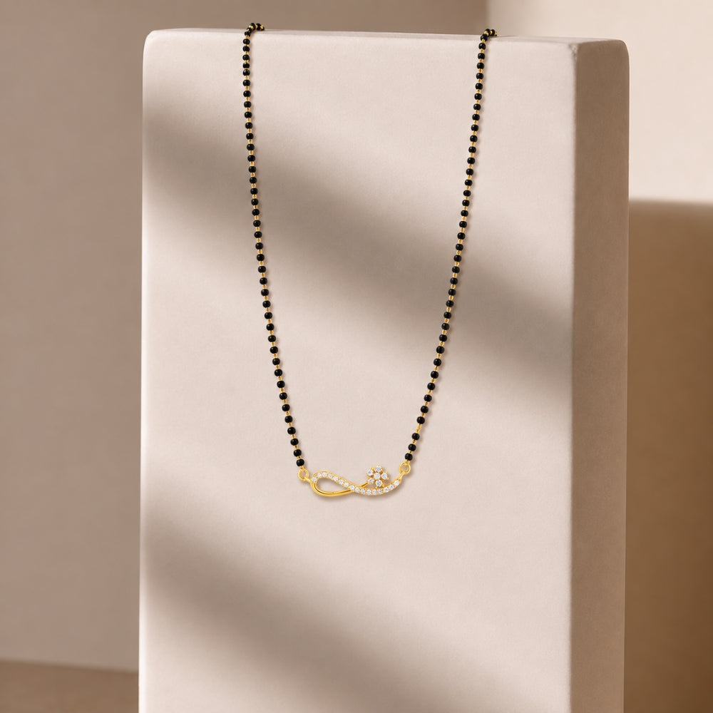 Golden Infinity Blossom Mangalsutra.
