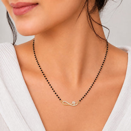 Golden Infinity Blossom Mangalsutra.