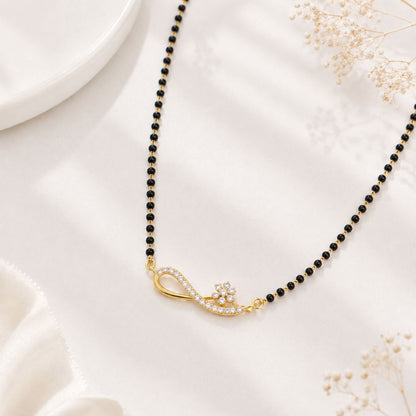 Golden Infinity Blossom Mangalsutra.