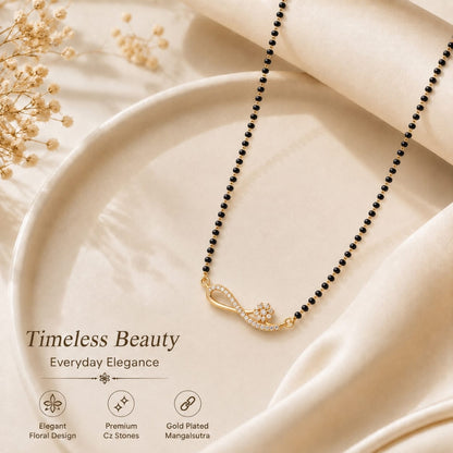Golden Infinity Blossom Mangalsutra.
