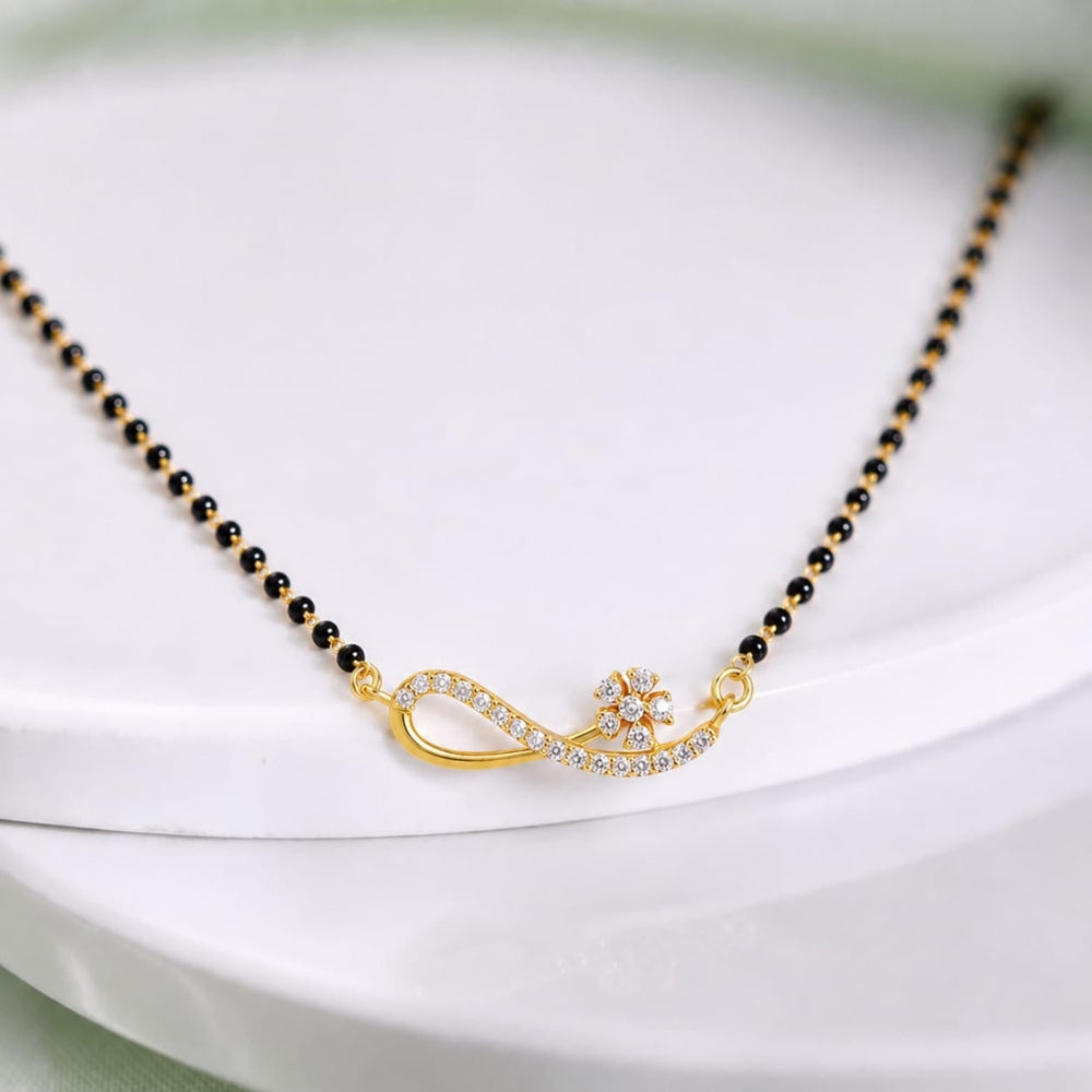 Golden Infinity Blossom Mangalsutra.