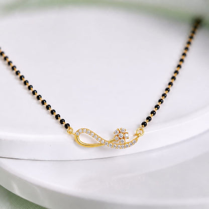 Golden Infinity Blossom Mangalsutra.