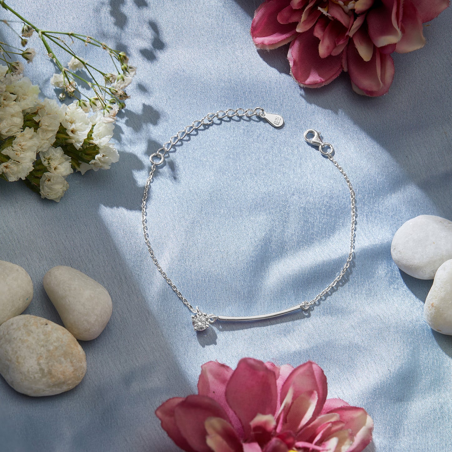 Maira Sterling Silver Sleek Sparkle Bracelet