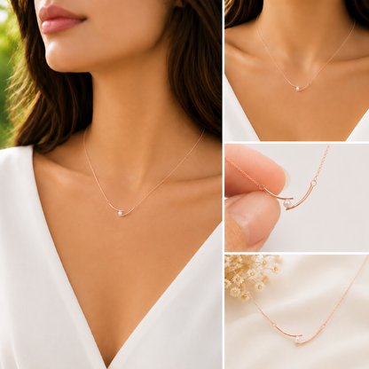 Pearl Embrace Rose Gold Plated Necklace