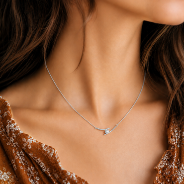 Pearl Embrace Rhodium Plated 925 Sterling Silver Necklace