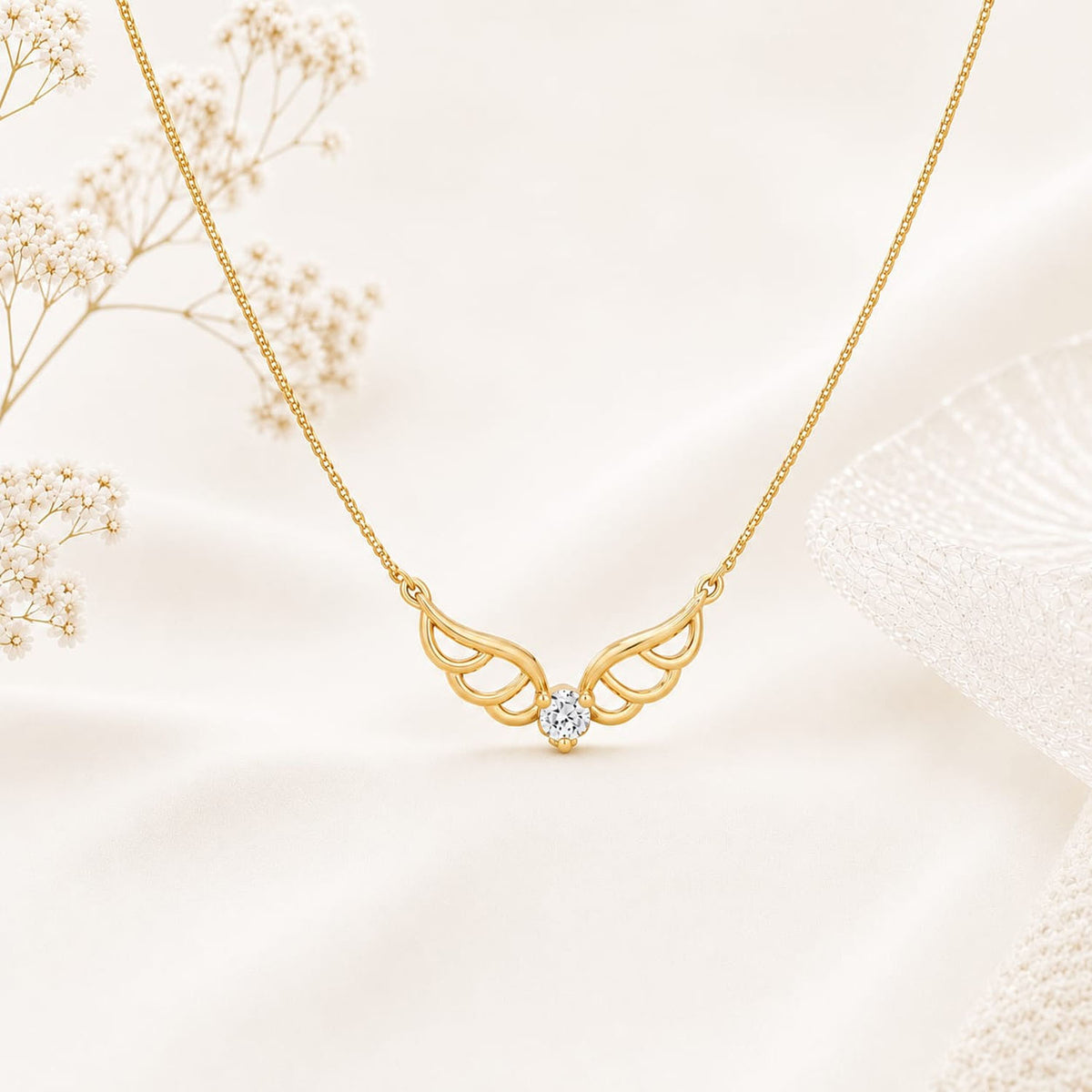 Celestial Wings Gold Plated Necklace