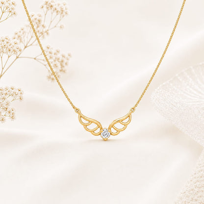 Celestial Wings Gold Plated Necklace