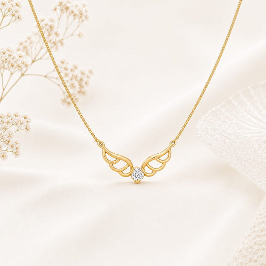 Celestial Wings Gold Plated Necklace