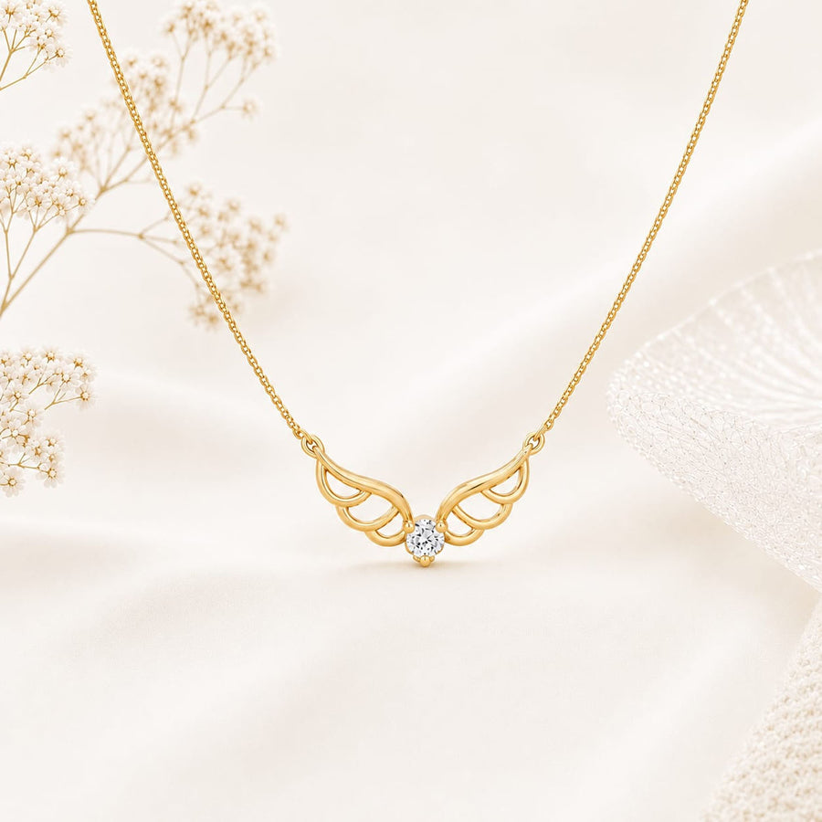 Celestial Wings Gold Plated Necklace