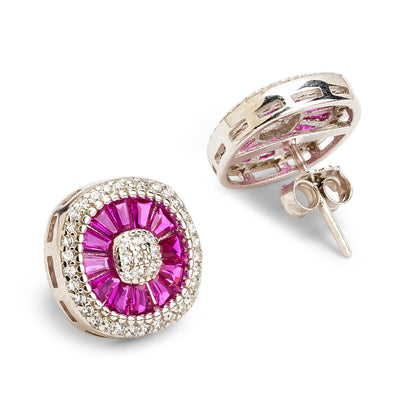Maira Sterling Silver Radial Ray Earrings